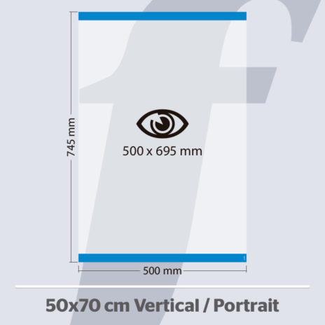 PosterFix® 50x70 cm. Vertical Azul