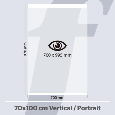 PosterFix® 70x100 cm. Vertical Branco