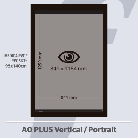 PosterFix® Serie PLUS A0 Vertical Preto