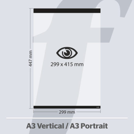 PosterFix® A3 Vertical Preto