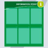 Ponto de Informação com 6 PosterFix® A4 Verde